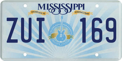 MS license plate ZUI169