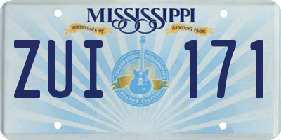 MS license plate ZUI171