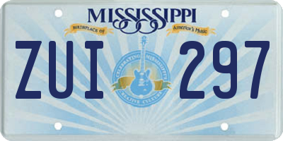 MS license plate ZUI297