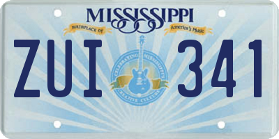 MS license plate ZUI341