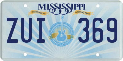 MS license plate ZUI369