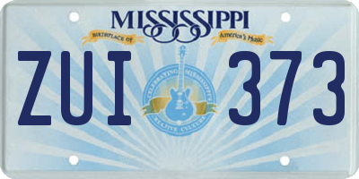 MS license plate ZUI373