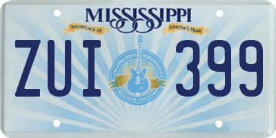 MS license plate ZUI399