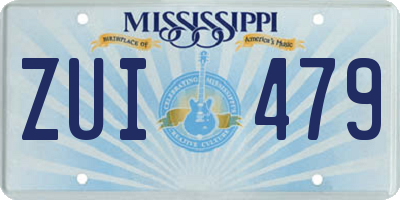 MS license plate ZUI479