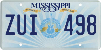 MS license plate ZUI498