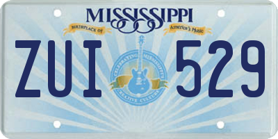 MS license plate ZUI529