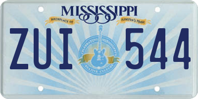 MS license plate ZUI544