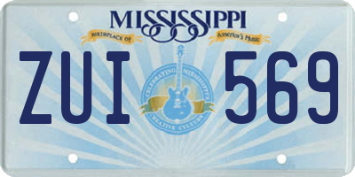 MS license plate ZUI569