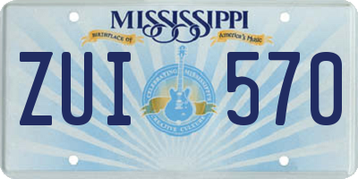 MS license plate ZUI570