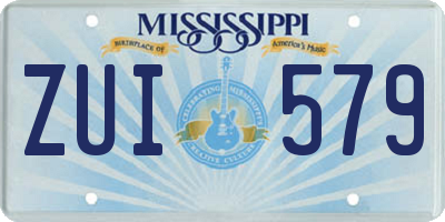 MS license plate ZUI579