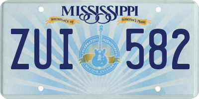 MS license plate ZUI582