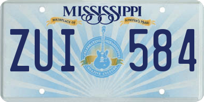 MS license plate ZUI584