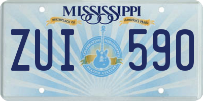 MS license plate ZUI590