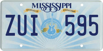 MS license plate ZUI595