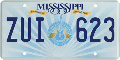 MS license plate ZUI623