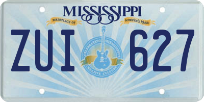 MS license plate ZUI627