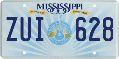 MS license plate ZUI628