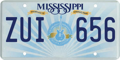 MS license plate ZUI656