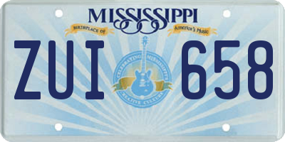 MS license plate ZUI658