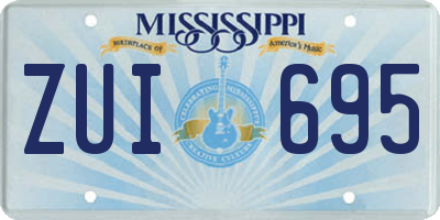 MS license plate ZUI695