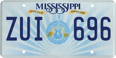 MS license plate ZUI696