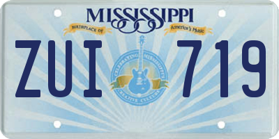 MS license plate ZUI719