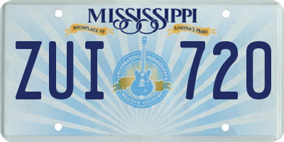 MS license plate ZUI720