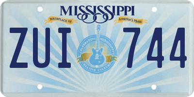 MS license plate ZUI744