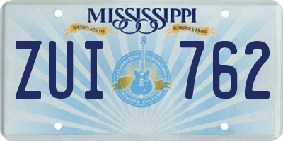 MS license plate ZUI762