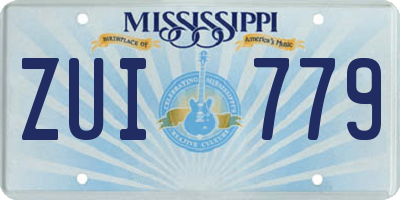 MS license plate ZUI779