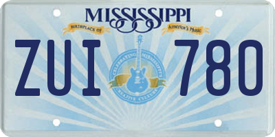 MS license plate ZUI780