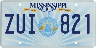 MS license plate ZUI821