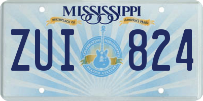 MS license plate ZUI824