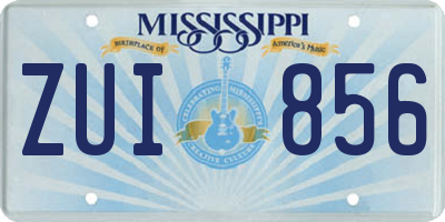 MS license plate ZUI856