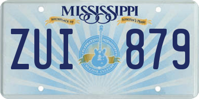 MS license plate ZUI879