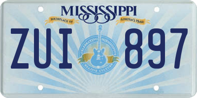 MS license plate ZUI897