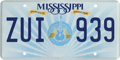 MS license plate ZUI939