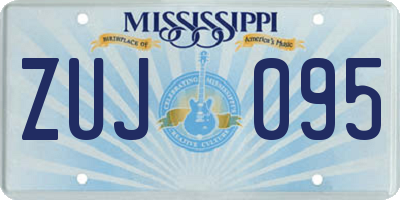 MS license plate ZUJ095