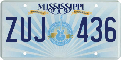 MS license plate ZUJ436