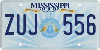 MS license plate ZUJ556