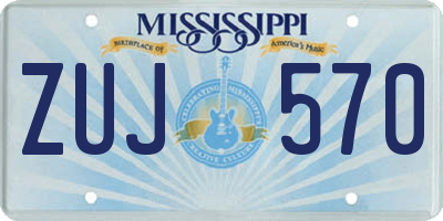 MS license plate ZUJ570