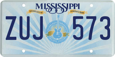 MS license plate ZUJ573