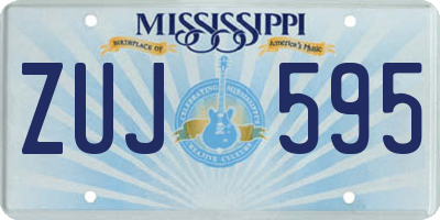 MS license plate ZUJ595