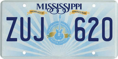 MS license plate ZUJ620