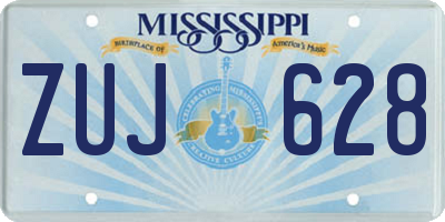 MS license plate ZUJ628