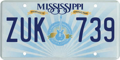 MS license plate ZUK739