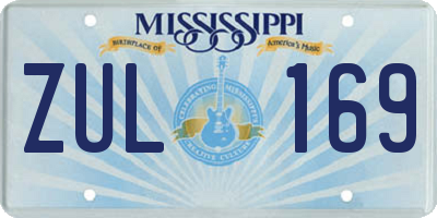 MS license plate ZUL169