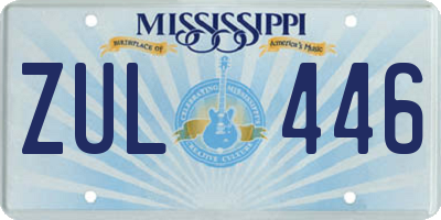 MS license plate ZUL446