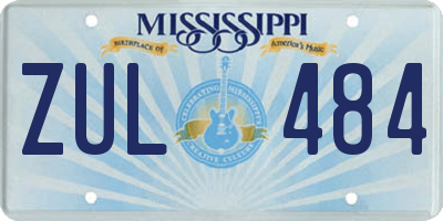 MS license plate ZUL484