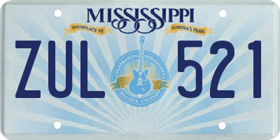 MS license plate ZUL521